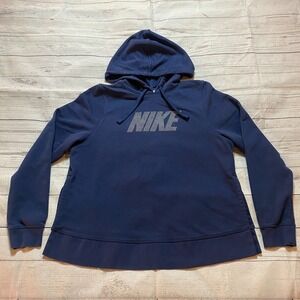 Nike Dri-Fit Hoodie Sweater Gym Vintage Jacket Blue Women's Size Medium